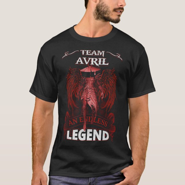T-shirt Équipe AVRIL - Une LÉGENDE sans fin (Devant)