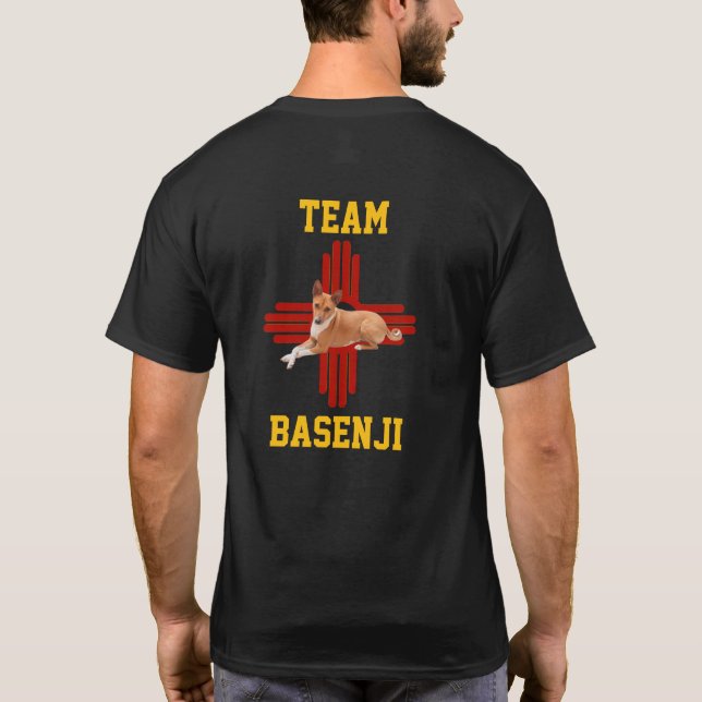 T-shirt Équipe Basenji Nouveau-Mexique Chien Lévrier (Dos)