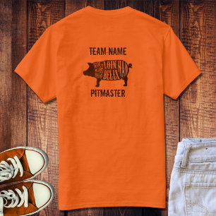 T-shirt Équipe BBQ Personnalisée Unisex Pitmaster III