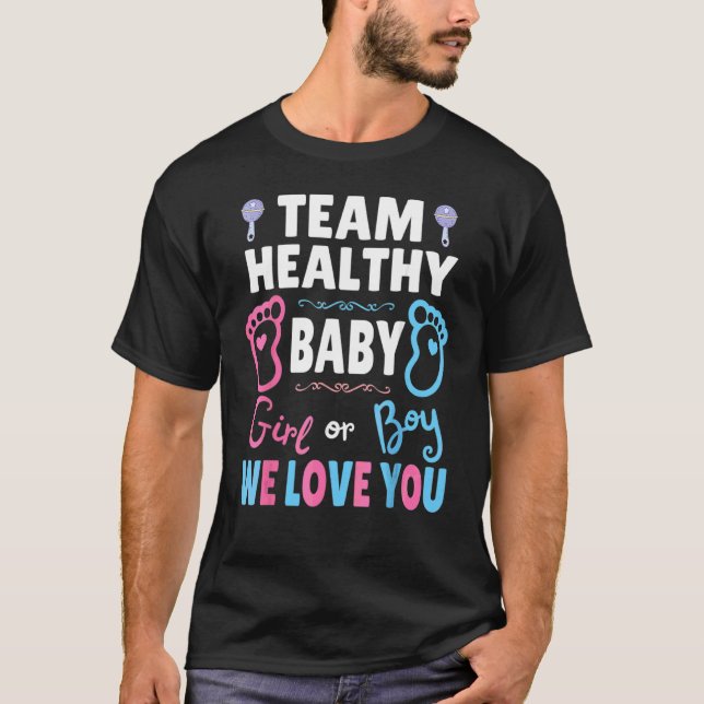 T-shirt Équipe Bébé en santé Garçon ou fille Nous vous aim (Devant)