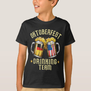 T-shirt Équipe Boire Beer Mugs Américains Allemands Adulte