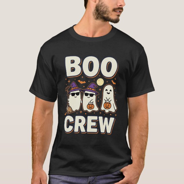 T-shirt Équipe Boo fantômes de Halloween Conception vector (Devant)