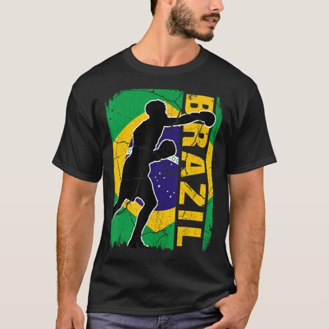 T-shirt Équipe brésilienne de boxe Brésil Drapeau Gants de (Devant)