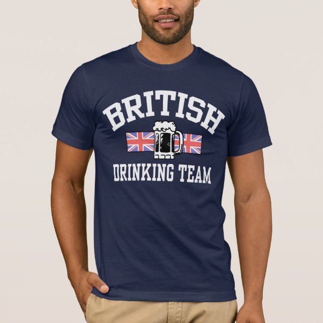 T-shirt Équipe britannique de boisson (Devant)