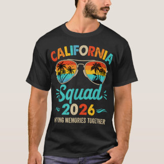 T-shirt Équipe Californie 2026 Vacances Amis Famille