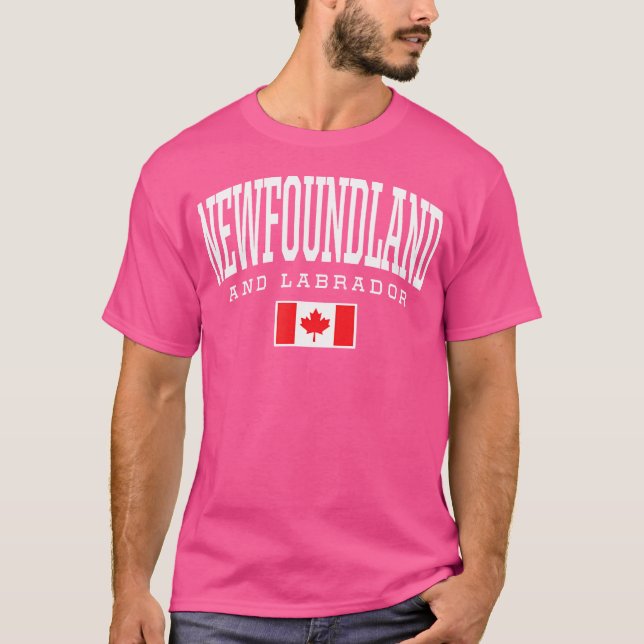 T-shirt Équipe Canada Drapeau Terre-Neuve Labrador Canada (Devant)