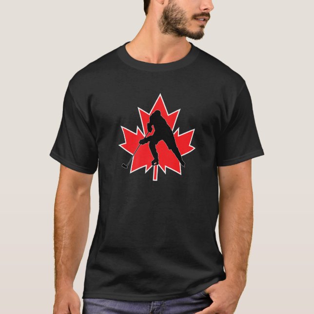 T-shirt Équipe Canada Hockey Red White Winter Sport (Devant)