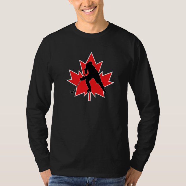 T-shirt Équipe Canada Hockey Red White Winter Sport (Devant)