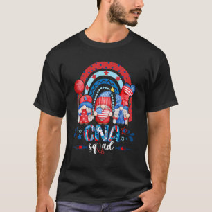 T-shirt Équipe canadienne 4 juillet Gnomies Arc-en-ciel Pa
