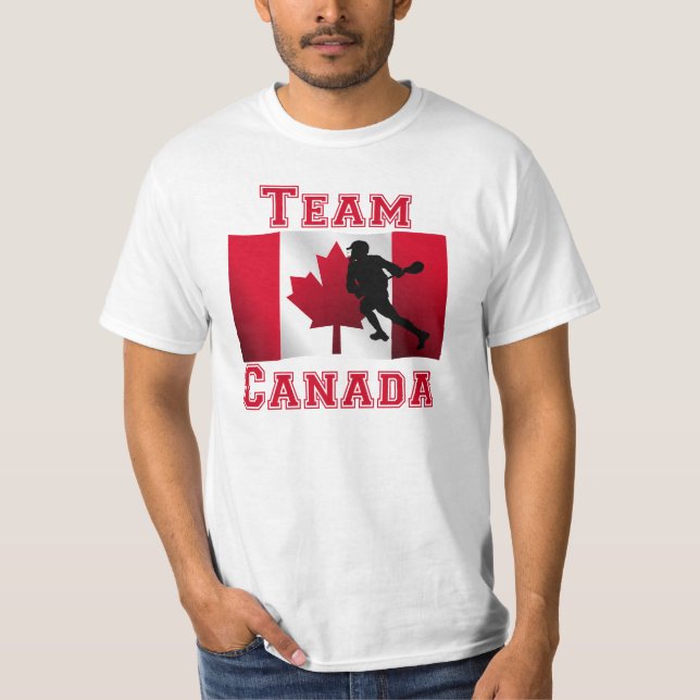 T-shirt Équipe canadienne Canada de drapeau de lacrosse (Devant)