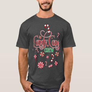T-shirt Équipe Candy Cane Noël Drôles de bonbons Sucreries