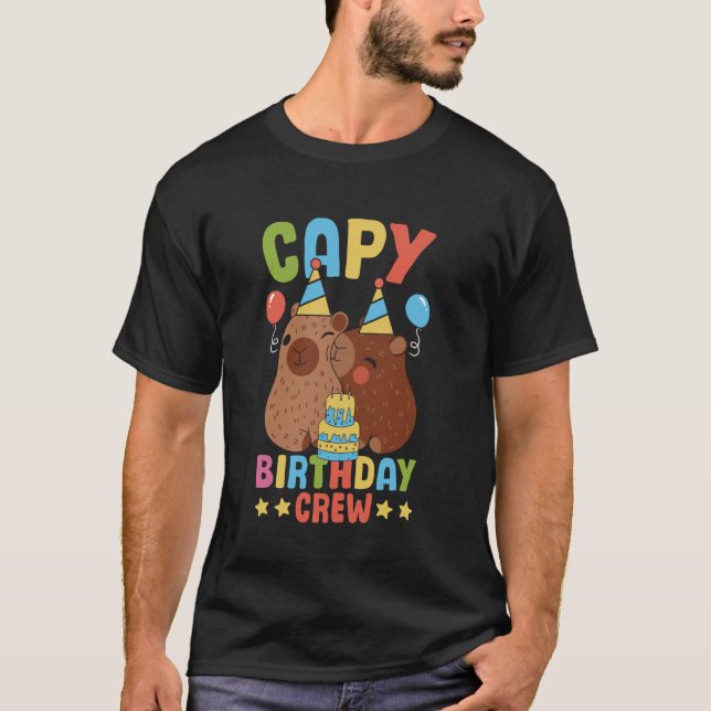 T-shirt Équipe Capy Anniversaire Décorations Anniversaire  (Devant)