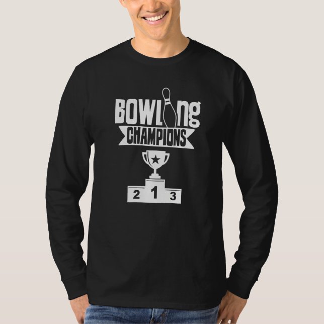 T-shirt Équipe championne de bowling Hobby Bowler Crew (Devant)
