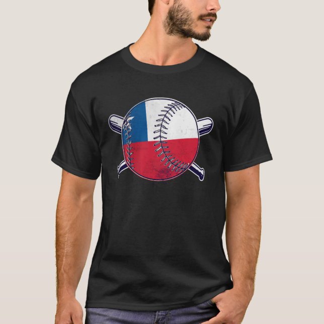 T-shirt Équipe chilienne de baseball Sport Chili de baseba (Devant)