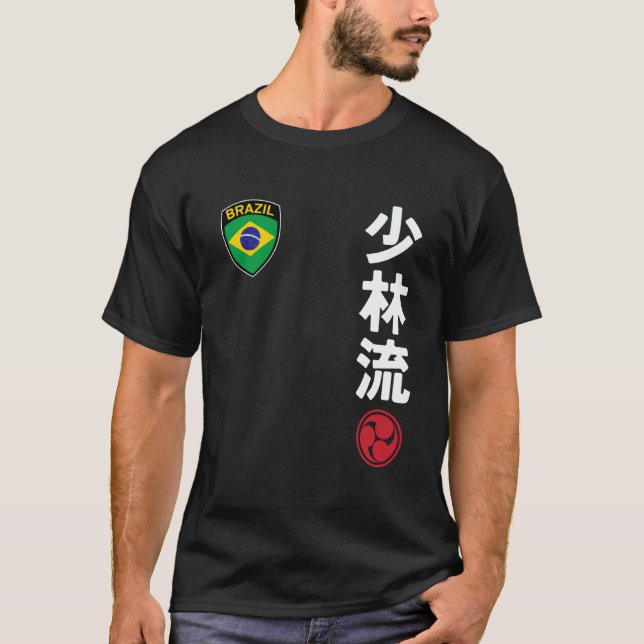 T-shirt Équipe classique de karaté Shorin Ryu drapeau du B (Devant)