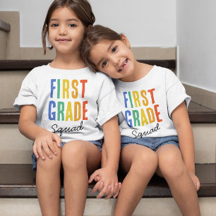 T-shirt Équipe Colorée de Première Année de Retour à l'Équ