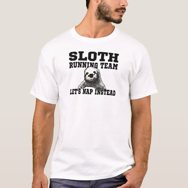 T-shirt Équipe courante de paresse (Devant)