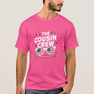 T-shirt Équipe Cousin 4 juillet Famille Patriotique Améric