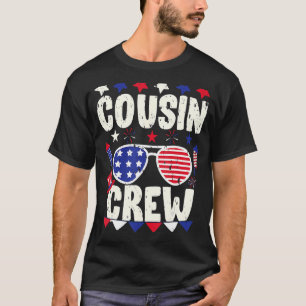 T-shirt Équipe Cousin 4 juillet Famille Patriotique Améric