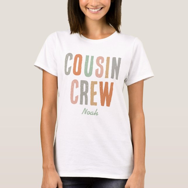 T-shirt Équipe Cousin Correspondant Cute Boho Famille Réun (Devant)