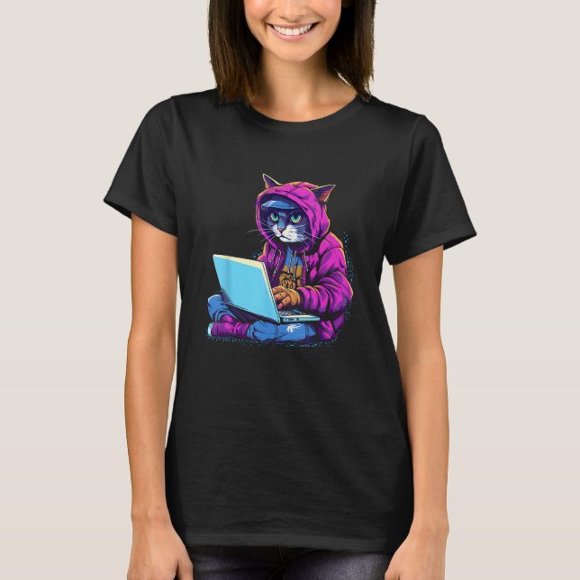 T-shirt Équipe Cyber Sécurité et Techniciens Anti Malware (Devant)