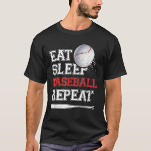 T-shirt Équipe cycliste Eat Sleep Baseball