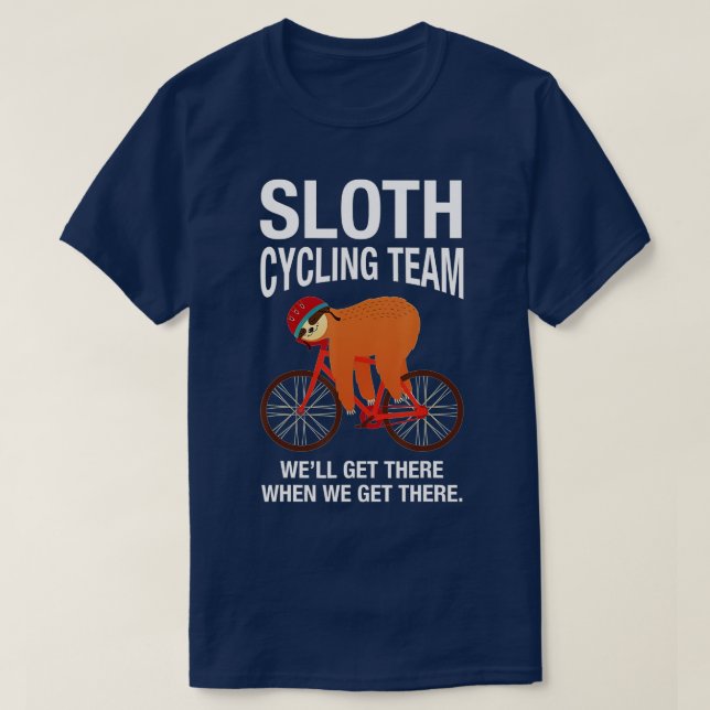 T-shirt Équipe cycliste Sloth - Fantastique Paresseuse Fen (Design devant)
