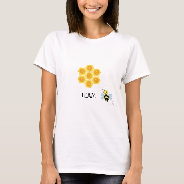 T-shirt Équipe d'abeilles et nid d'abeilles (Devant)