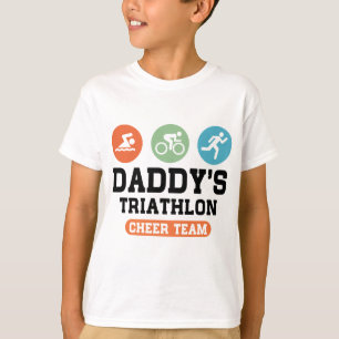 T-shirt Équipe d'acclamation du triathlon du papa
