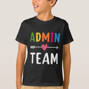 T-shirt Équipe d'administration de retour à l'école groupe