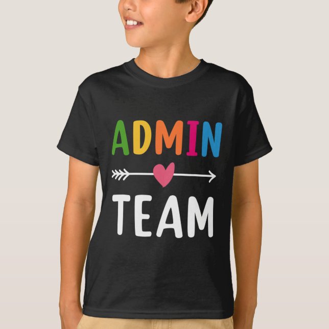 T-shirt Équipe d'administration de retour à l'école groupe (Devant)