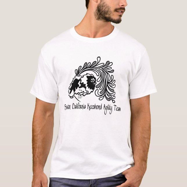 T-shirt Équipe d'agilité de Keeshond de SoCal (Devant)