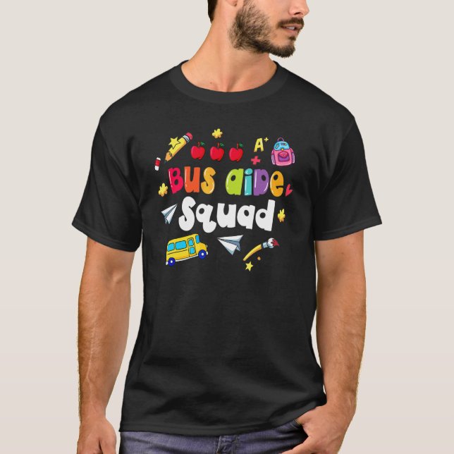 T-shirt Équipe d'aide à l'autobus Retour à l'école (Devant)