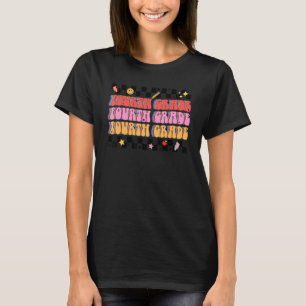 T-shirt Équipe d'amusement de 4e année Super rétrograde 4e