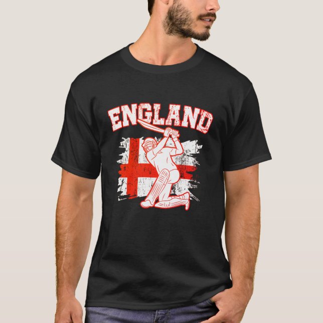 T-shirt Équipe d'Angleterre vintage de cricket-cadeau (Devant)