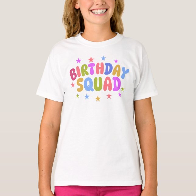 T-shirt Équipe d'anniversaire (Devant)