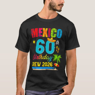 T-shirt Équipe d'anniversaire 60 ans minimale Cancun Mexiq