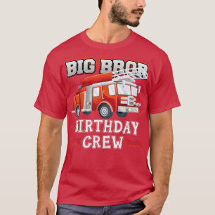 T-shirt Équipe d'anniversaire Big Brother Camion de pompie
