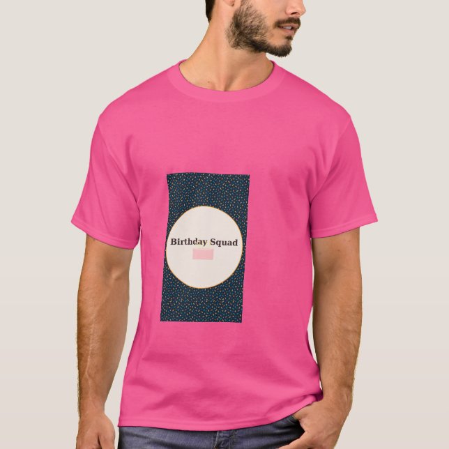T-shirt Équipe d'anniversaire Confetti (Devant)