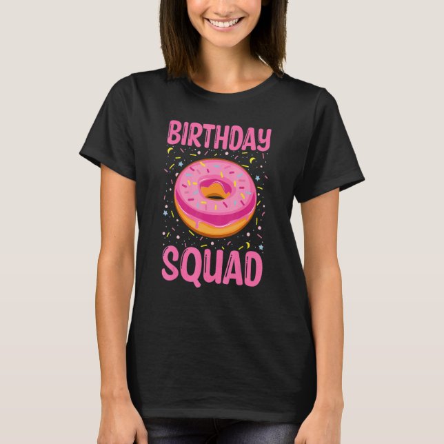 T-shirt Équipe d'anniversaire Donut 1 (Devant)