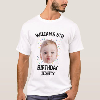 T-shirt Équipe d'anniversaire enfant photo personnalisée T