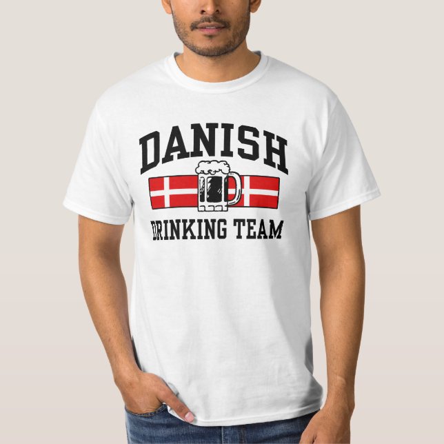 T-shirt Équipe danoise de boisson (Devant)