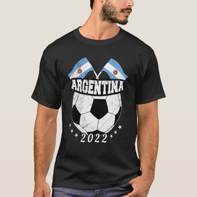 T-shirt Équipe D'Argentine De Football Pour Homme&Femme Fo (Devant)