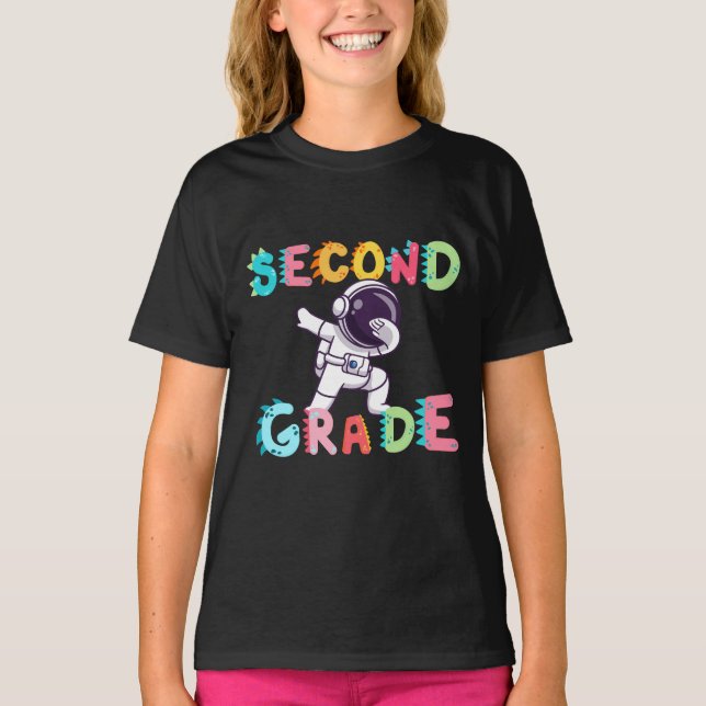 T-shirt équipe d'astronautes de 2e année école enfants gar (Devant)