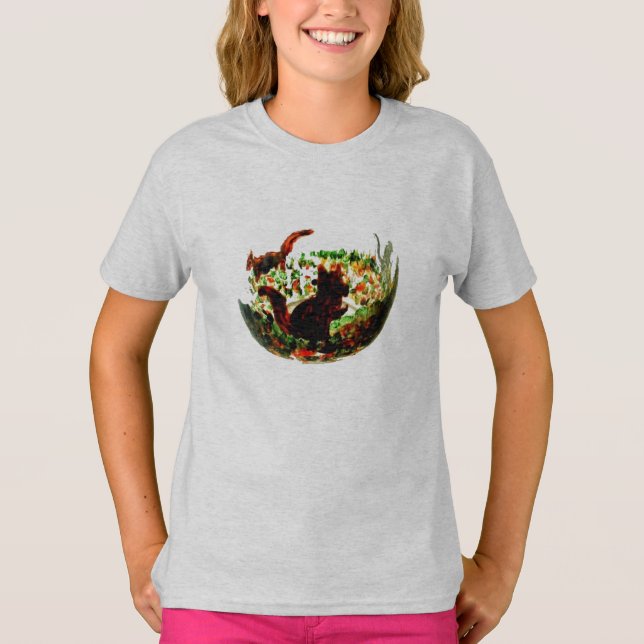 T-shirt Equipe d'automne Art animal (Devant)