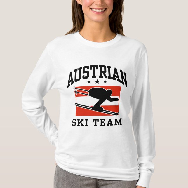 T-shirt Équipe d'Autriche de ski (Devant)