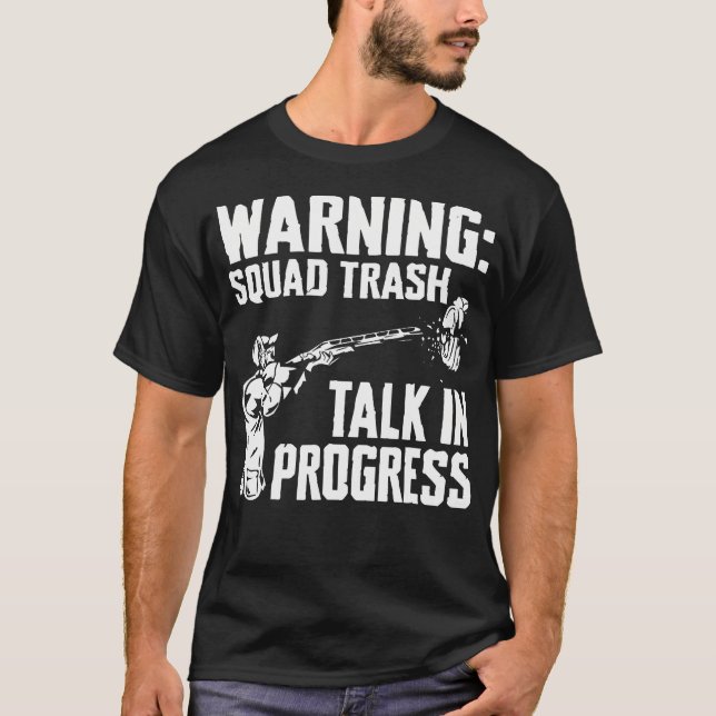 T-shirt Équipe d'Avertissement Tir à l'Argile Piège à Déch (Devant)