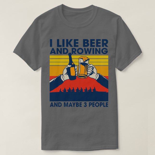 T-shirt Équipe D'Aviron I Aime La Bière Et Aiguille 8 Pers (Design devant)