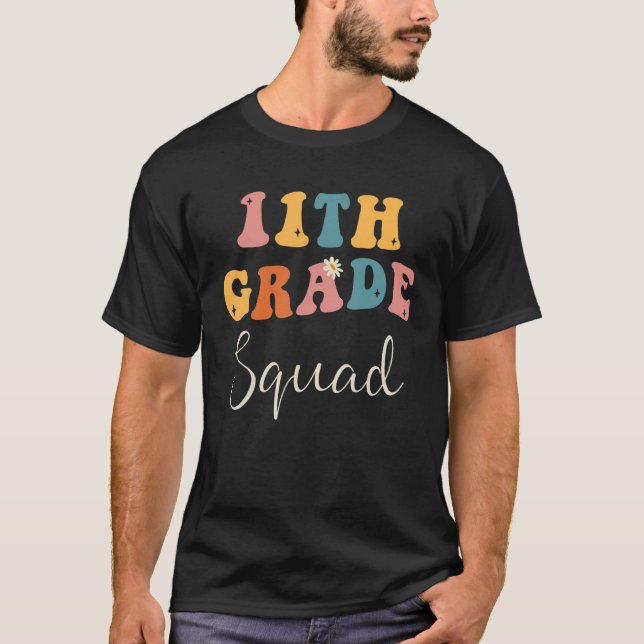 T-shirt Équipe de 11e année rétro Vibes de 11e année 1er j (Devant)