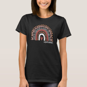 T-shirt Équipe de 2e année Léopard Arc-en-ciel Professeur